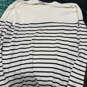 Striped Crewneck Sweater - Black and White